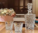 Ensemble de Carafe Manhattan en cristal avec 6 verres_sojia