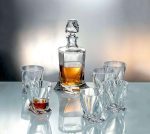 Carafe QUADRO en cristal avec 6 verres – Bohemia Crystal-sojia (1)